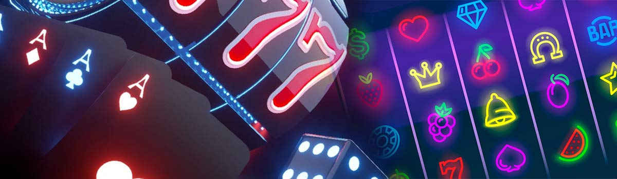 neon online casino concept